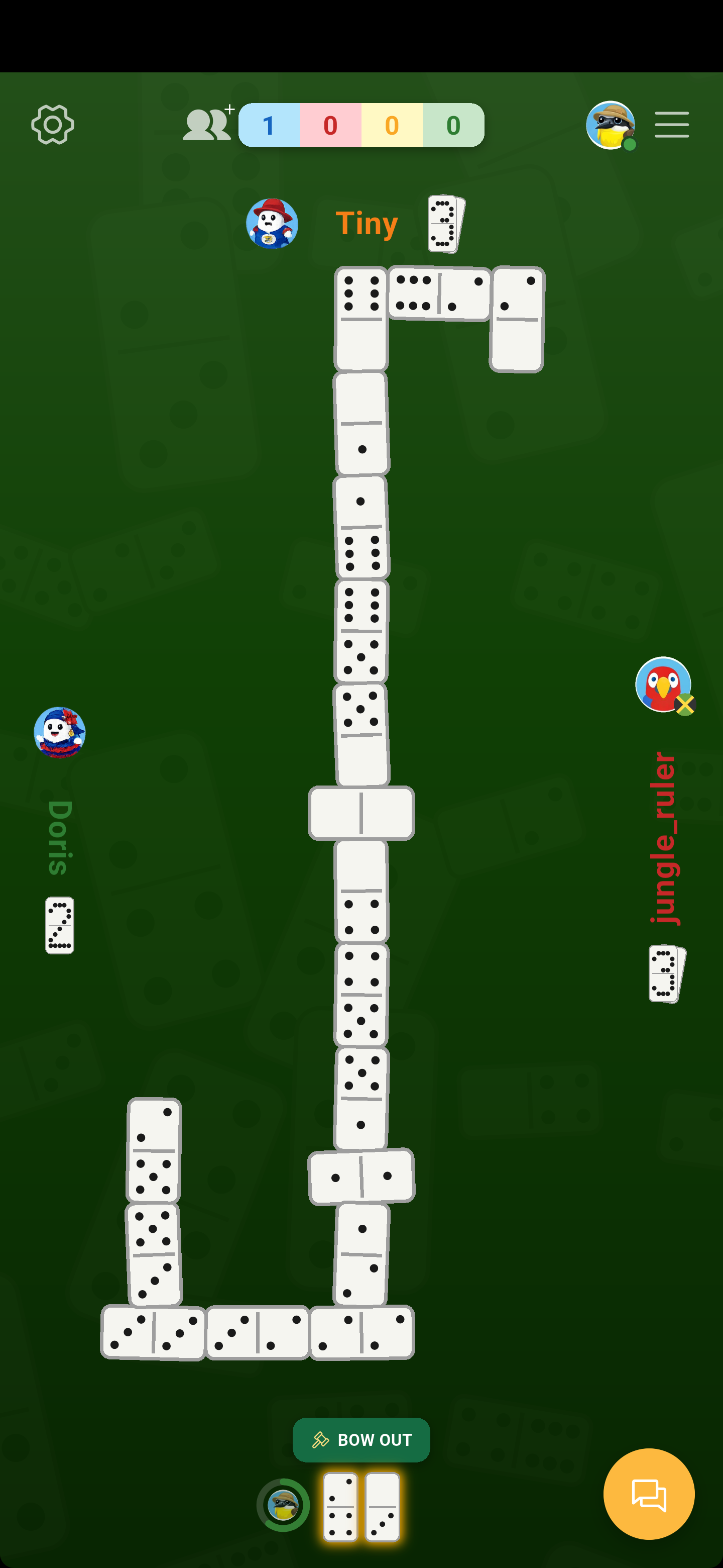 Cutthroat domino game