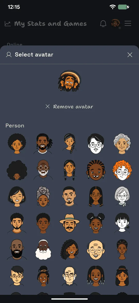 The SixLove avatar selection screen