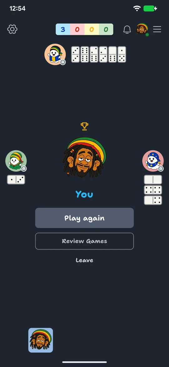 The SixLove end-of-set screen