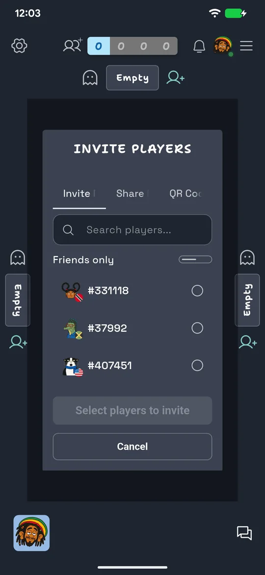 Inviting a player to a SixLove table